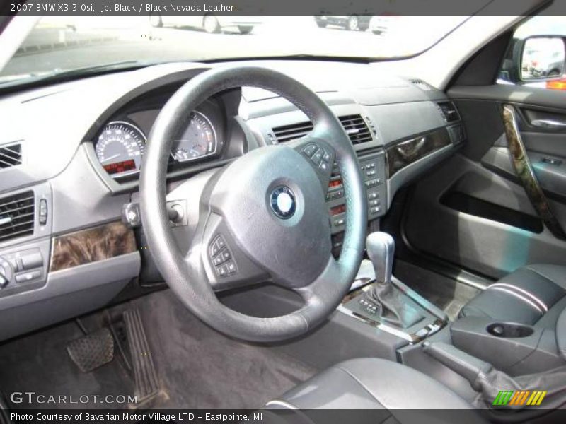 Jet Black / Black Nevada Leather 2007 BMW X3 3.0si