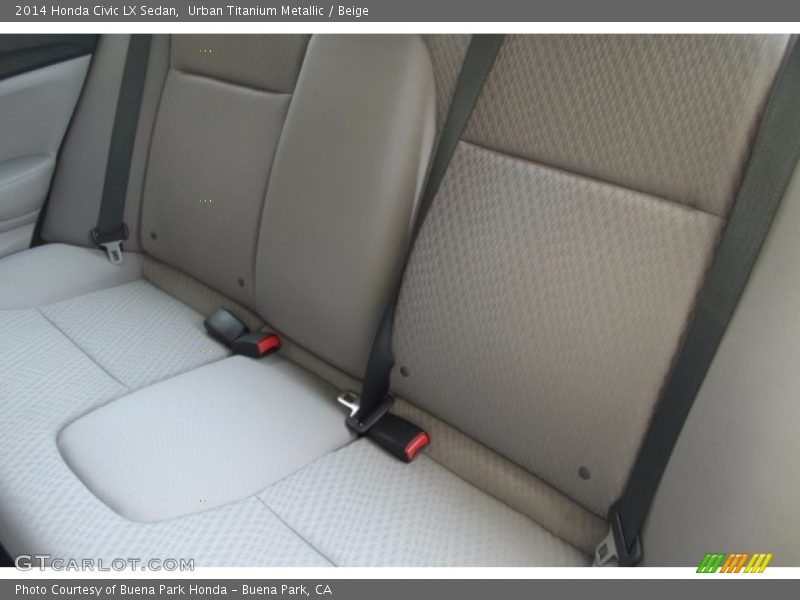 Urban Titanium Metallic / Beige 2014 Honda Civic LX Sedan