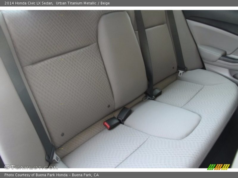 Urban Titanium Metallic / Beige 2014 Honda Civic LX Sedan