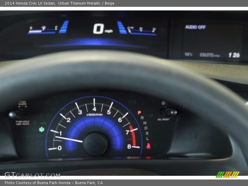 Urban Titanium Metallic / Beige 2014 Honda Civic LX Sedan