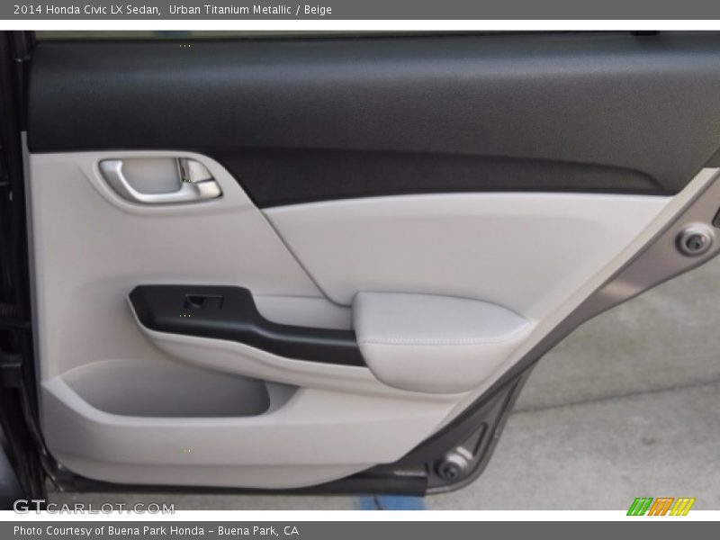 Urban Titanium Metallic / Beige 2014 Honda Civic LX Sedan