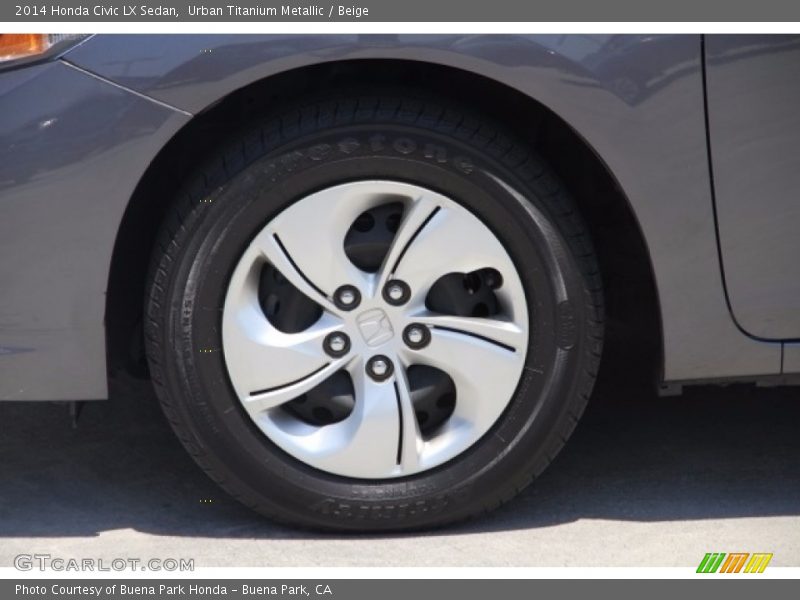 Urban Titanium Metallic / Beige 2014 Honda Civic LX Sedan