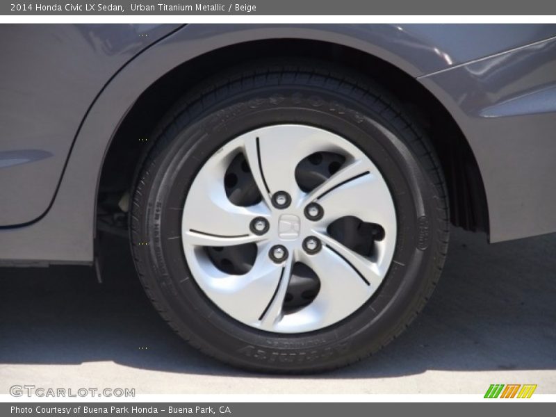 Urban Titanium Metallic / Beige 2014 Honda Civic LX Sedan