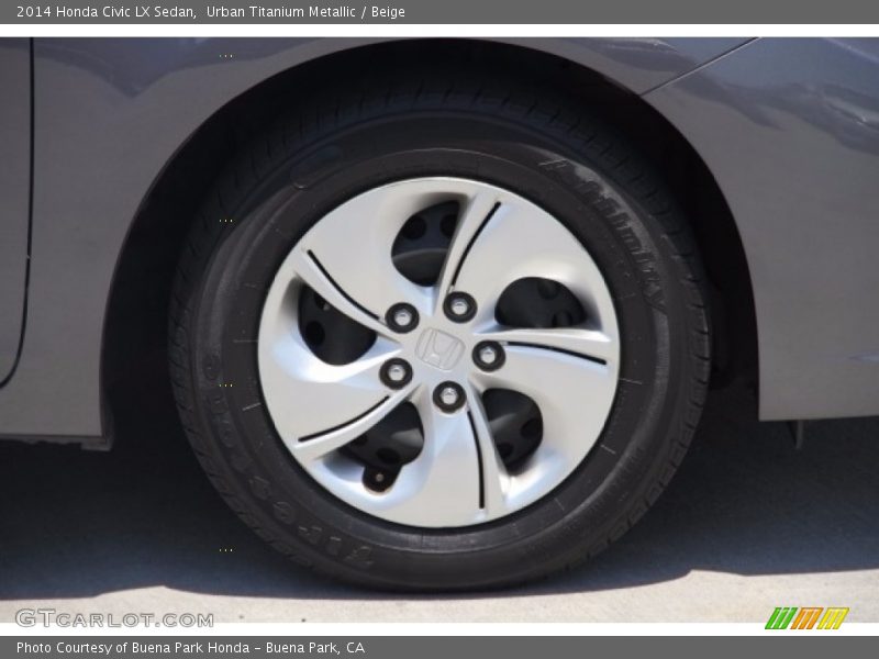 Urban Titanium Metallic / Beige 2014 Honda Civic LX Sedan