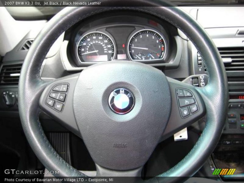 Jet Black / Black Nevada Leather 2007 BMW X3 3.0si