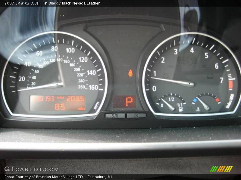 Jet Black / Black Nevada Leather 2007 BMW X3 3.0si
