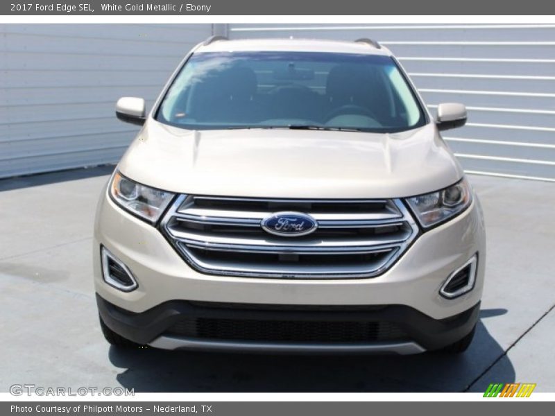 White Gold Metallic / Ebony 2017 Ford Edge SEL