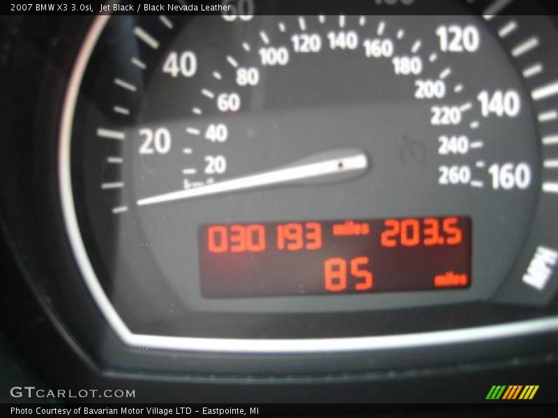Jet Black / Black Nevada Leather 2007 BMW X3 3.0si