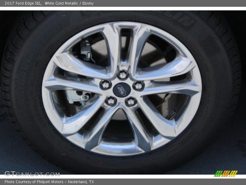 White Gold Metallic / Ebony 2017 Ford Edge SEL