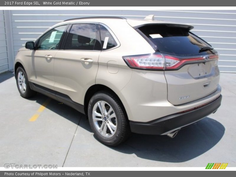White Gold Metallic / Ebony 2017 Ford Edge SEL