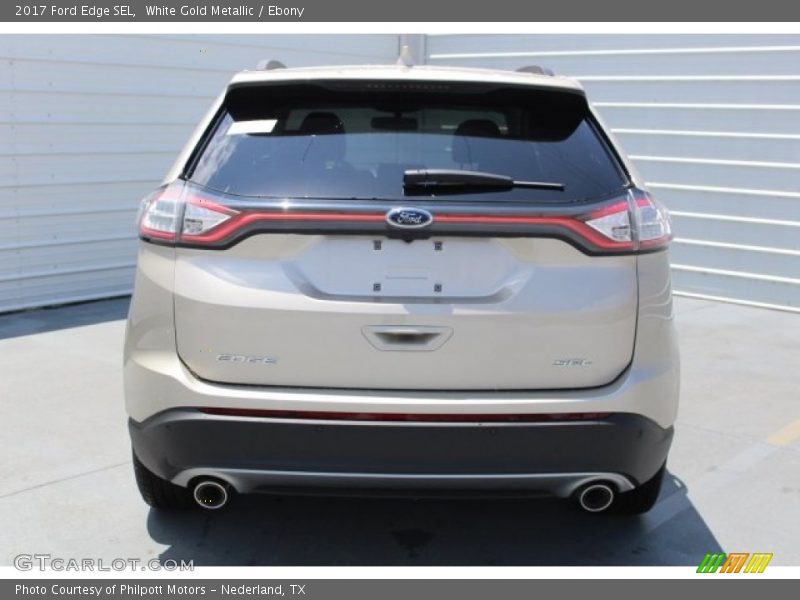 White Gold Metallic / Ebony 2017 Ford Edge SEL