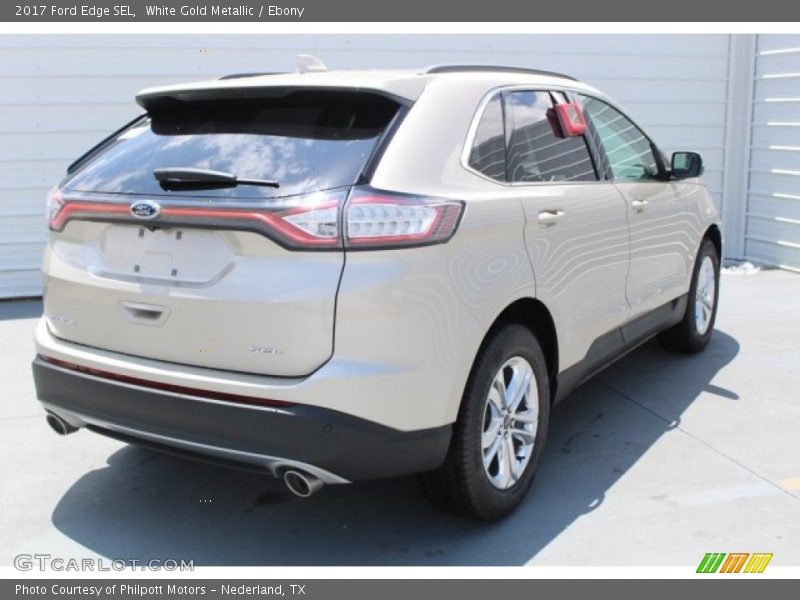 White Gold Metallic / Ebony 2017 Ford Edge SEL