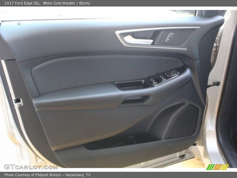 White Gold Metallic / Ebony 2017 Ford Edge SEL