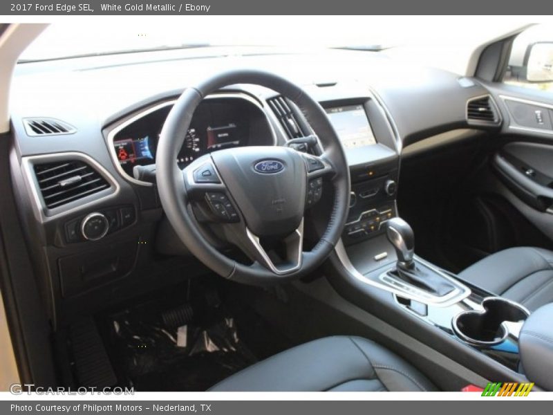 White Gold Metallic / Ebony 2017 Ford Edge SEL