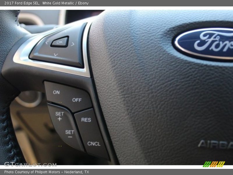 White Gold Metallic / Ebony 2017 Ford Edge SEL