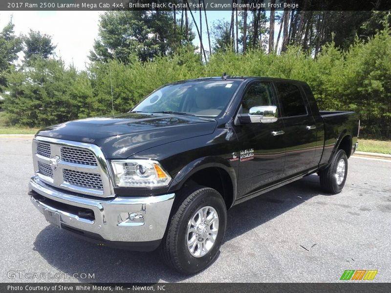 Brilliant Black Crystal Pearl / Canyon Brown/Light Frost Beige 2017 Ram 2500 Laramie Mega Cab 4x4