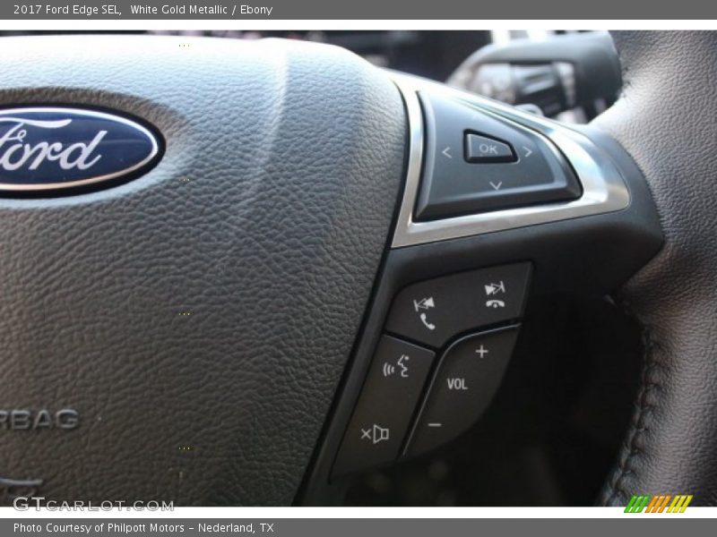 White Gold Metallic / Ebony 2017 Ford Edge SEL