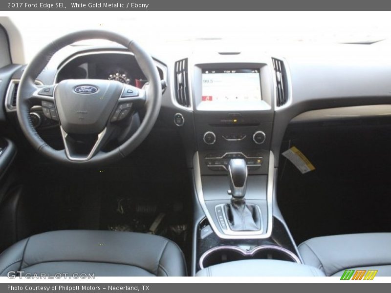 White Gold Metallic / Ebony 2017 Ford Edge SEL