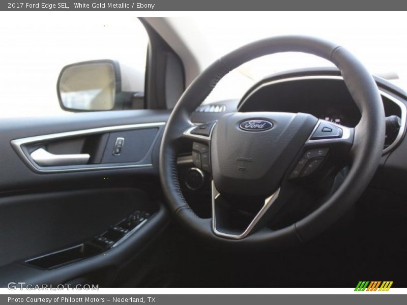 White Gold Metallic / Ebony 2017 Ford Edge SEL