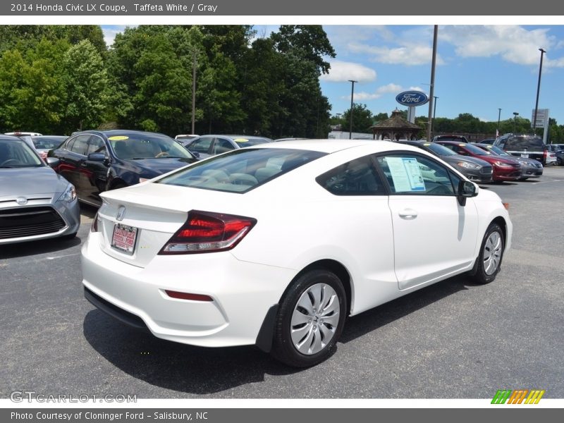 Taffeta White / Gray 2014 Honda Civic LX Coupe