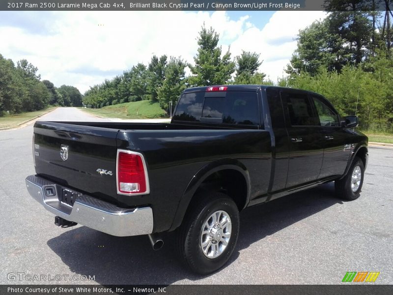 Brilliant Black Crystal Pearl / Canyon Brown/Light Frost Beige 2017 Ram 2500 Laramie Mega Cab 4x4