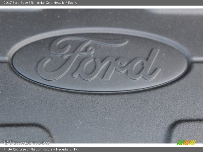 White Gold Metallic / Ebony 2017 Ford Edge SEL