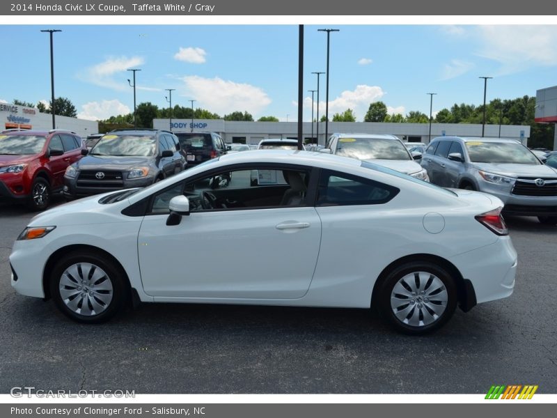 Taffeta White / Gray 2014 Honda Civic LX Coupe