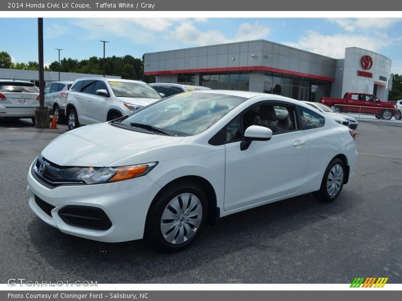 Taffeta White / Gray 2014 Honda Civic LX Coupe