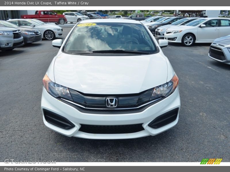Taffeta White / Gray 2014 Honda Civic LX Coupe
