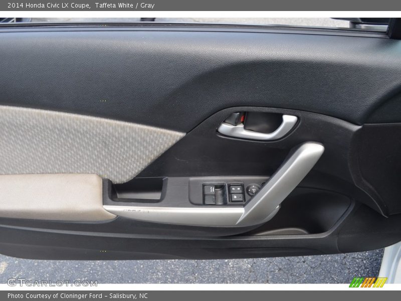 Taffeta White / Gray 2014 Honda Civic LX Coupe