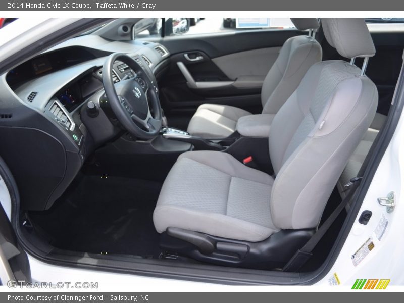 Taffeta White / Gray 2014 Honda Civic LX Coupe
