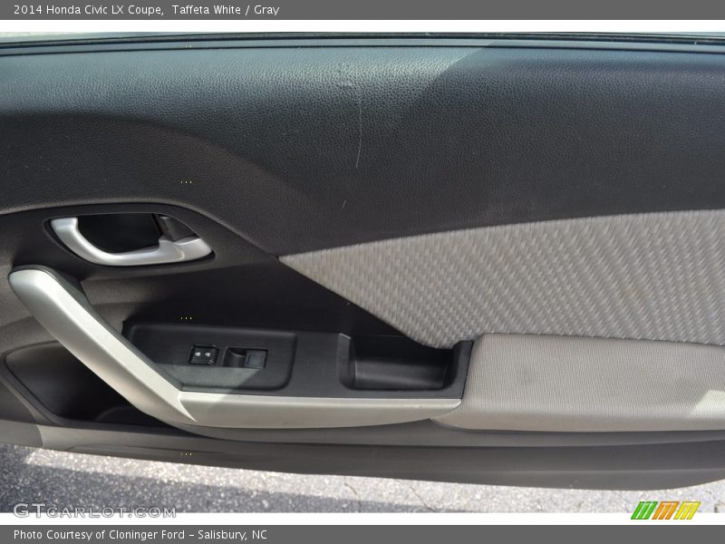 Taffeta White / Gray 2014 Honda Civic LX Coupe