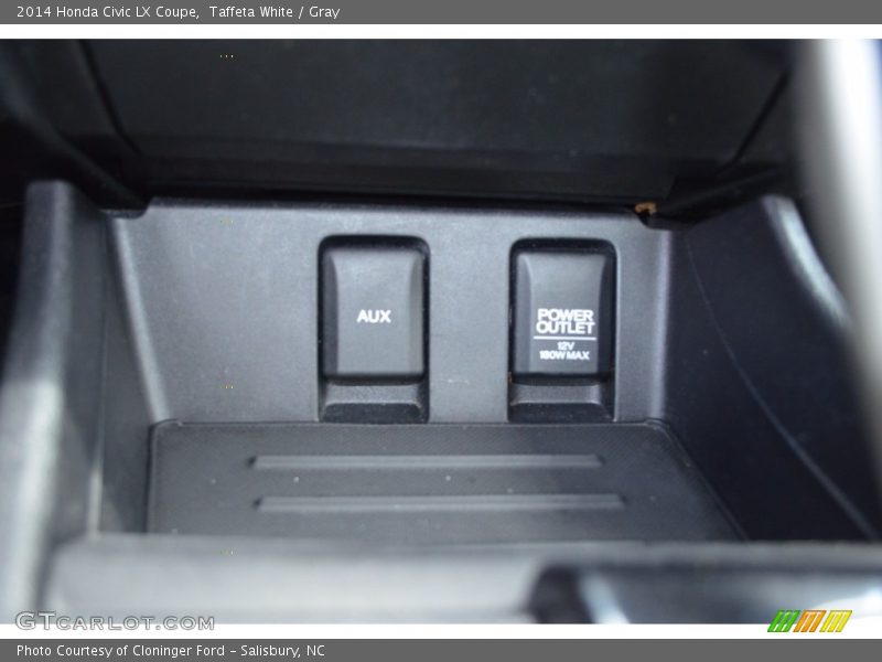 Taffeta White / Gray 2014 Honda Civic LX Coupe