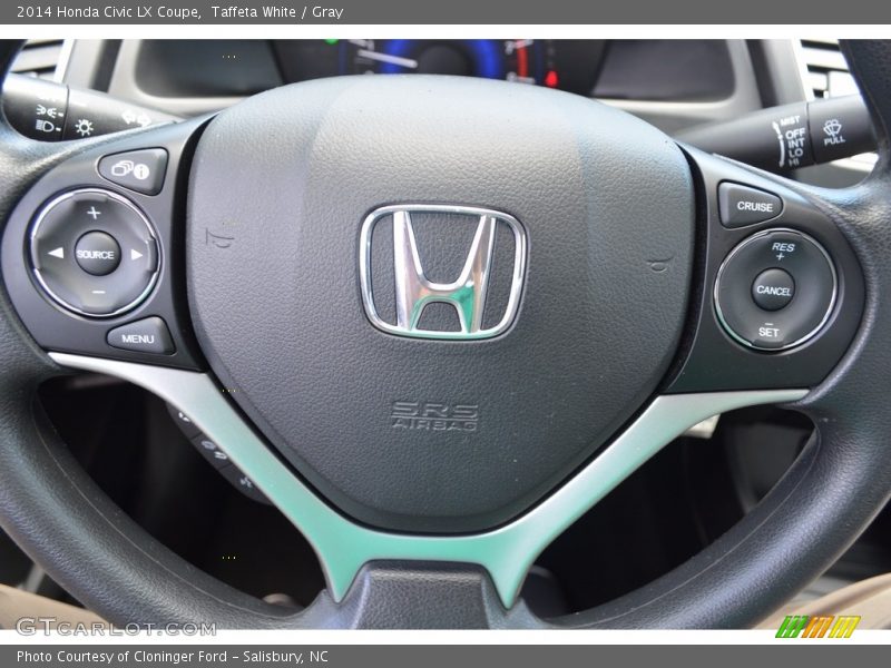 Taffeta White / Gray 2014 Honda Civic LX Coupe