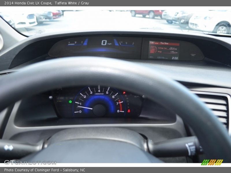 Taffeta White / Gray 2014 Honda Civic LX Coupe
