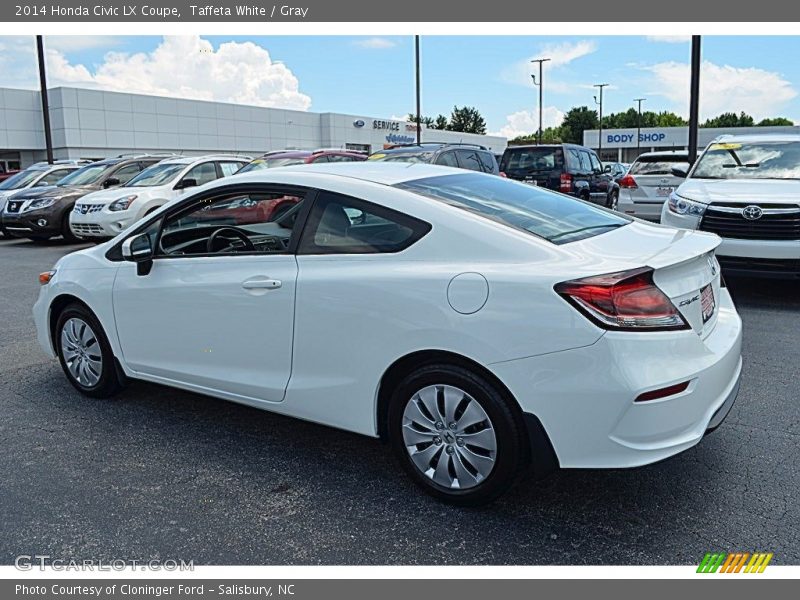 Taffeta White / Gray 2014 Honda Civic LX Coupe