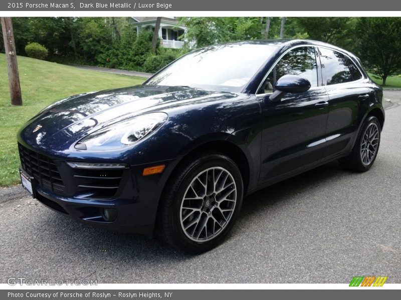 Dark Blue Metallic / Luxor Beige 2015 Porsche Macan S