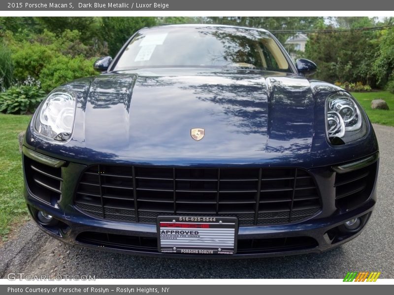 Dark Blue Metallic / Luxor Beige 2015 Porsche Macan S
