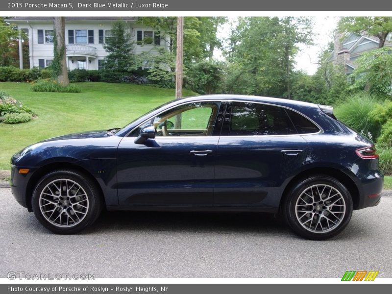 Dark Blue Metallic / Luxor Beige 2015 Porsche Macan S