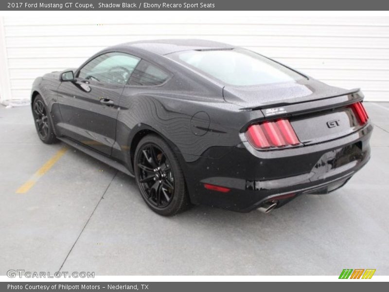 Shadow Black / Ebony Recaro Sport Seats 2017 Ford Mustang GT Coupe