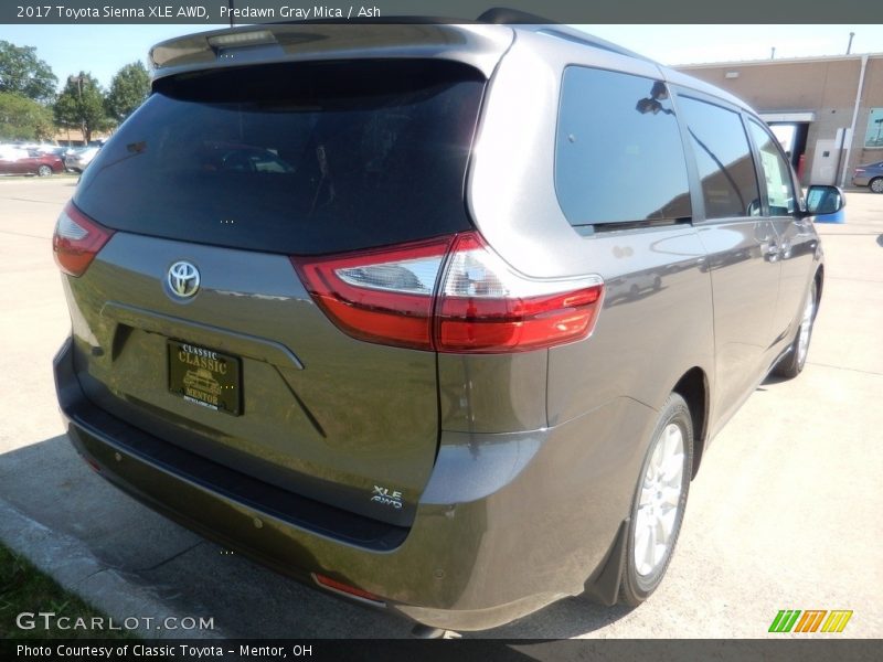 Predawn Gray Mica / Ash 2017 Toyota Sienna XLE AWD