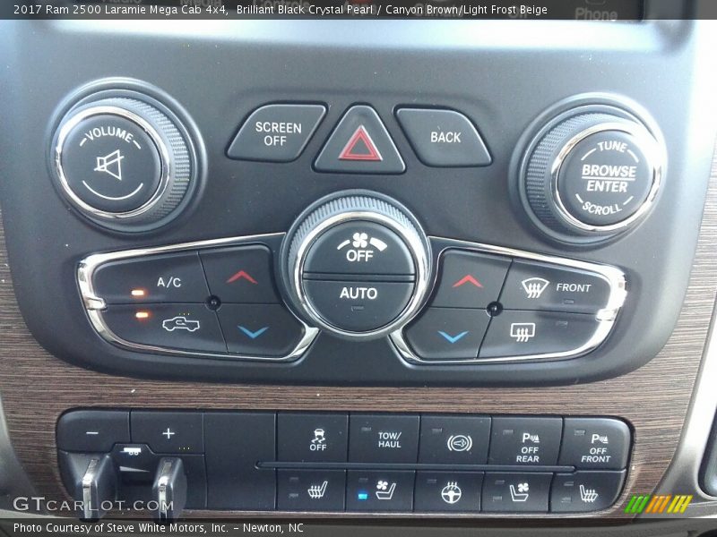 Brilliant Black Crystal Pearl / Canyon Brown/Light Frost Beige 2017 Ram 2500 Laramie Mega Cab 4x4