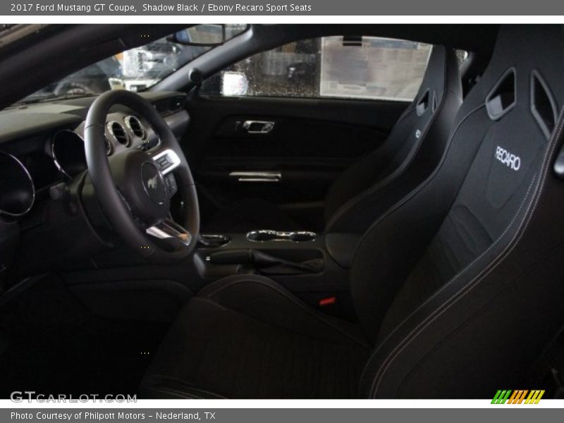 Shadow Black / Ebony Recaro Sport Seats 2017 Ford Mustang GT Coupe