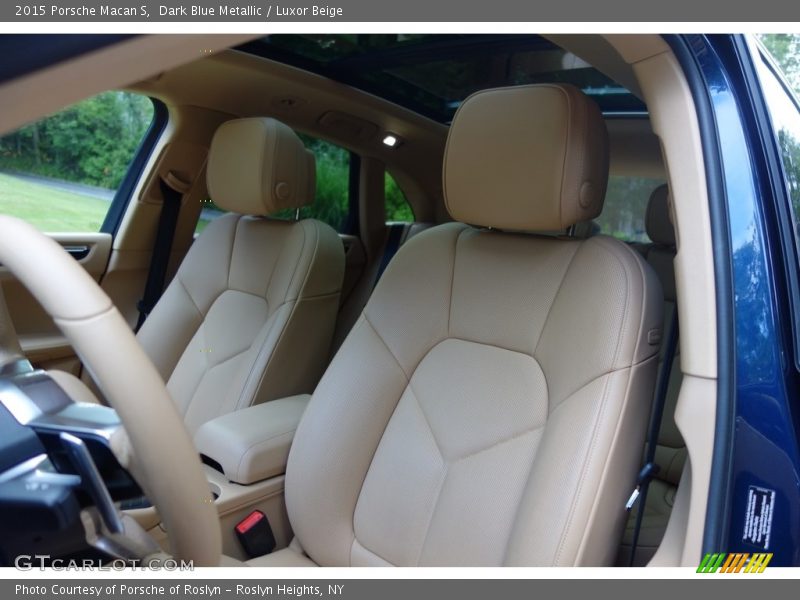 Dark Blue Metallic / Luxor Beige 2015 Porsche Macan S