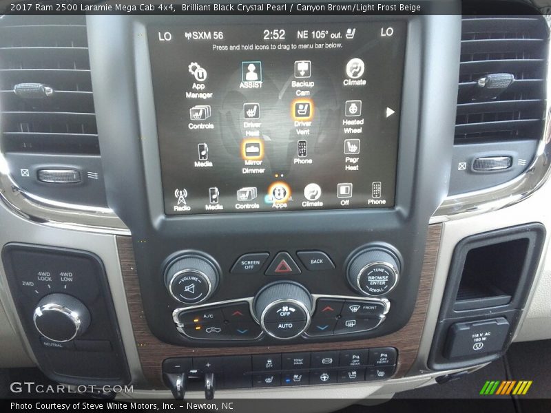 Brilliant Black Crystal Pearl / Canyon Brown/Light Frost Beige 2017 Ram 2500 Laramie Mega Cab 4x4