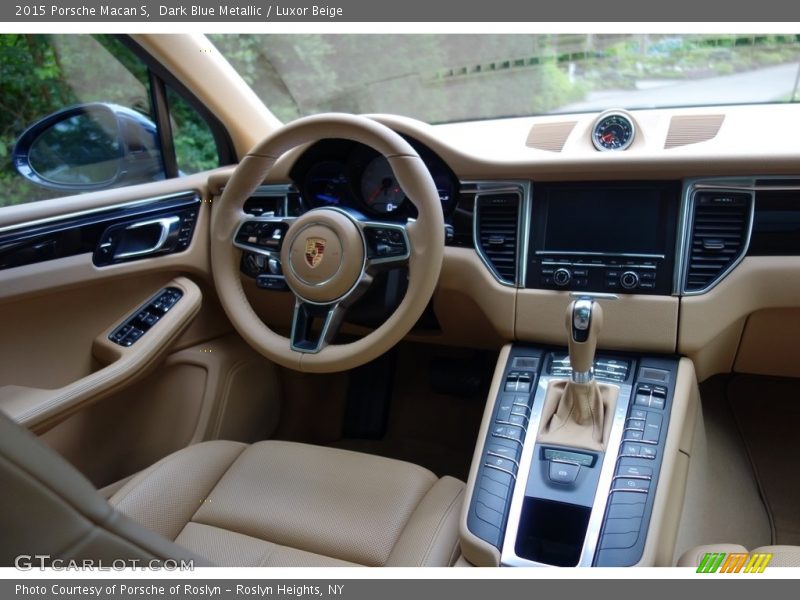 Dark Blue Metallic / Luxor Beige 2015 Porsche Macan S