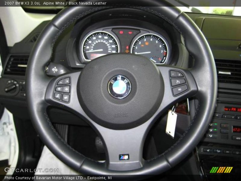 Alpine White / Black Nevada Leather 2007 BMW X3 3.0si