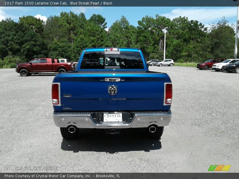 Blue Streak Pearl / Black 2017 Ram 1500 Laramie Crew Cab