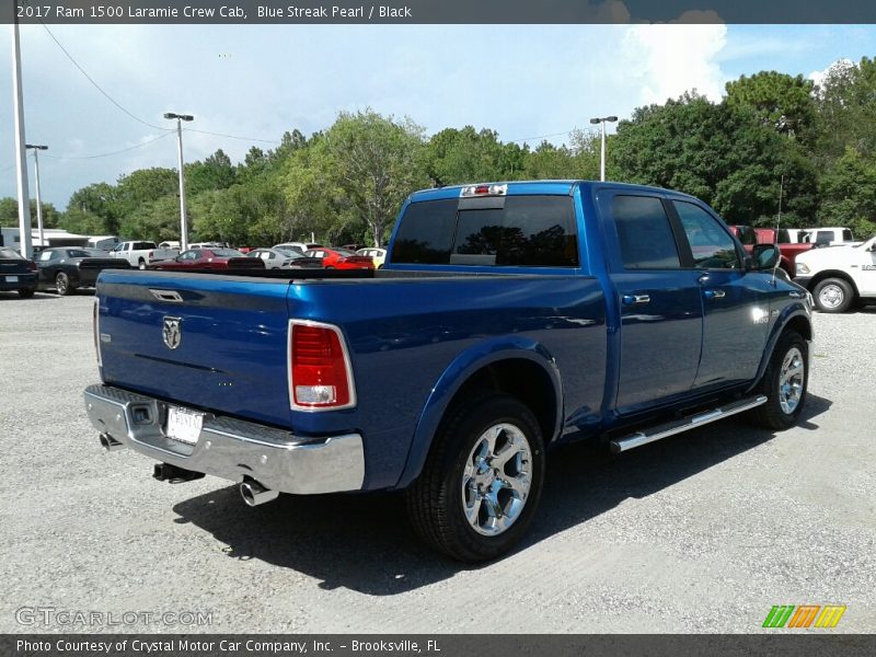 Blue Streak Pearl / Black 2017 Ram 1500 Laramie Crew Cab