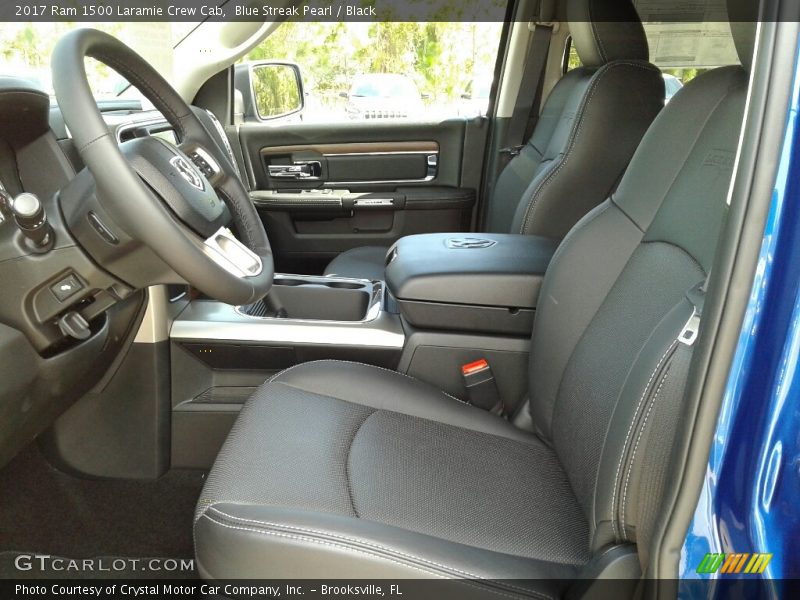 Blue Streak Pearl / Black 2017 Ram 1500 Laramie Crew Cab